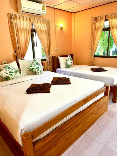 Triple Room with Garden View — Family House Resort, Haad Rin